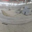 山西 芝麻白异形坐凳，自然面光面弧形加工