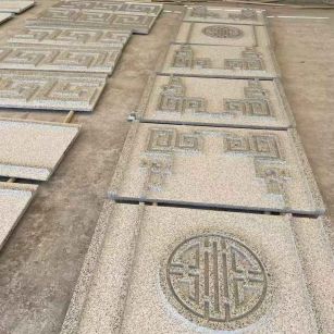 山西 白麻花岗岩外墙立面雕刻板