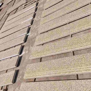 山西 黄金麻花岗岩光面楼梯踏步