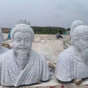 山西 白麻花岗岩石材人物立体雕刻