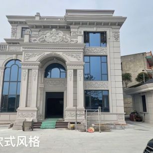 山西 白麻花岗岩别墅外墙干挂