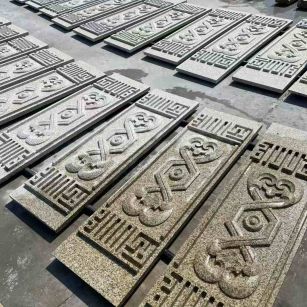 山西 黄金麻花岗岩外墙雕刻板