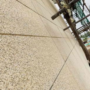 山西 黄金麻花岗岩荔枝面外墙干挂石材效果示例