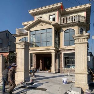 山西 黄金麻花岗岩荔枝面别墅外墙干挂私家专属