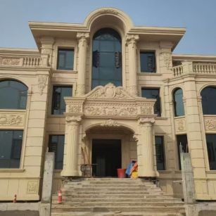 山西 黄金麻花岗岩别墅外墙干挂