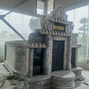 山西 芝麻白墓碑效果展示图