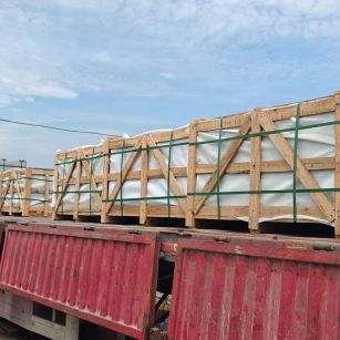 山西 芝麻白花岗岩地铺石出口专车-泰国游