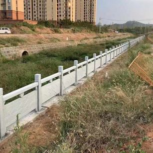 山西 白麻河道栏杆效果展示图