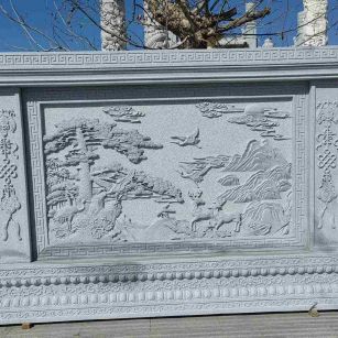 山西 芝麻白大型照壁，屏风，影壁