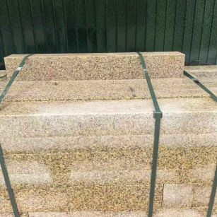 山西 黄金麻花岗岩石材机切面栏杆料半成品