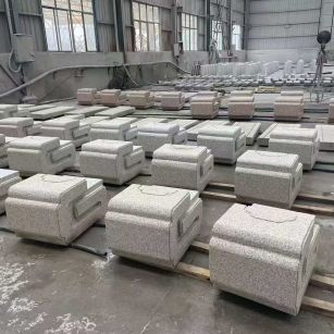 山西 白麻花岗岩异形加工-石凳，坐凳