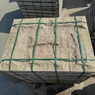 山西 黄金麻花岗岩石材自然面蘑菇石成品