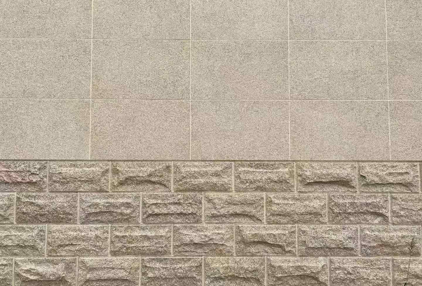 山西 黄金麻自然面蘑菇石配荔枝面干挂