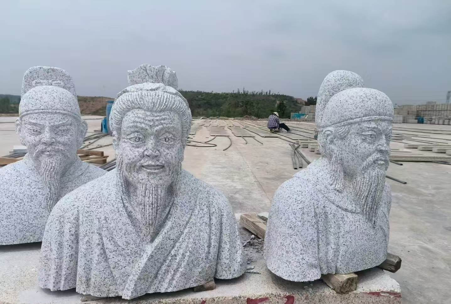 山西 白麻花岗岩石材人物立体雕刻