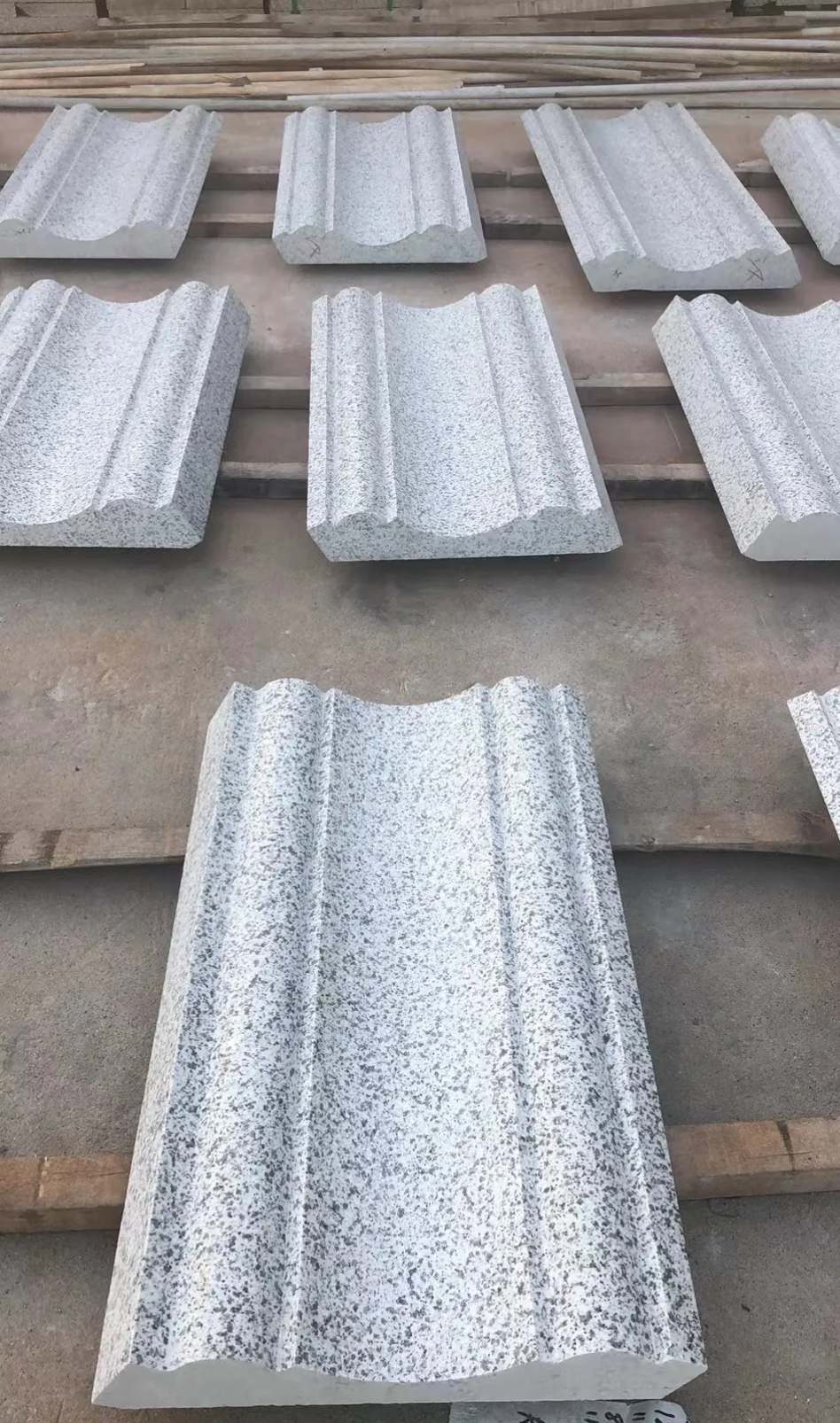 山西 白麻花岗岩光面别墅线条