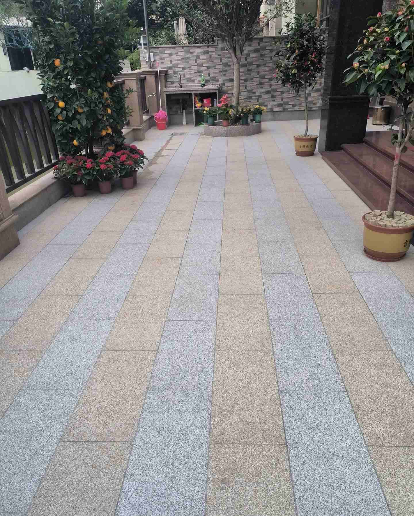 山西 黄金麻白麻荔枝面庭院铺装展示