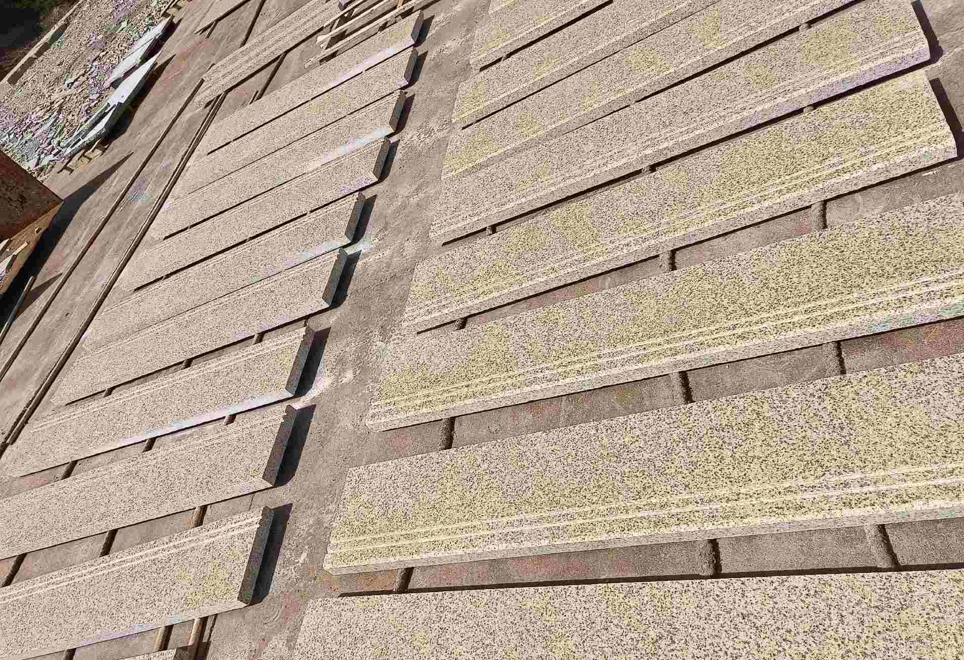 山西 黄金麻花岗岩光面楼梯踏步