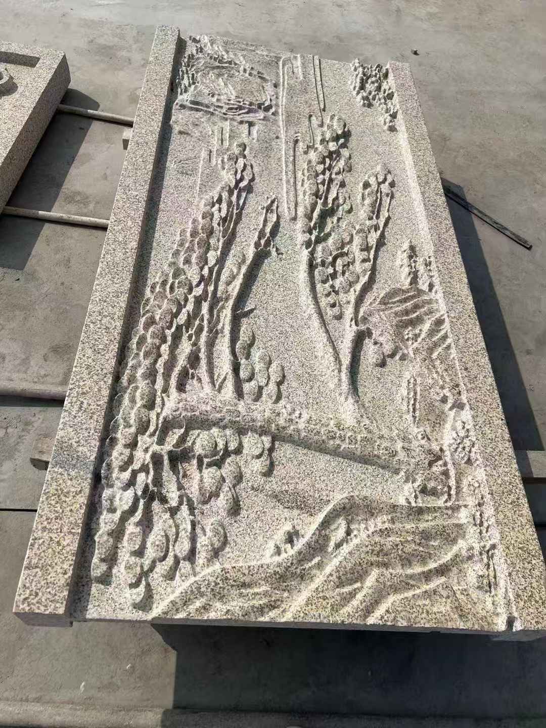 山西 黄金麻雕刻板浮雕迎客松