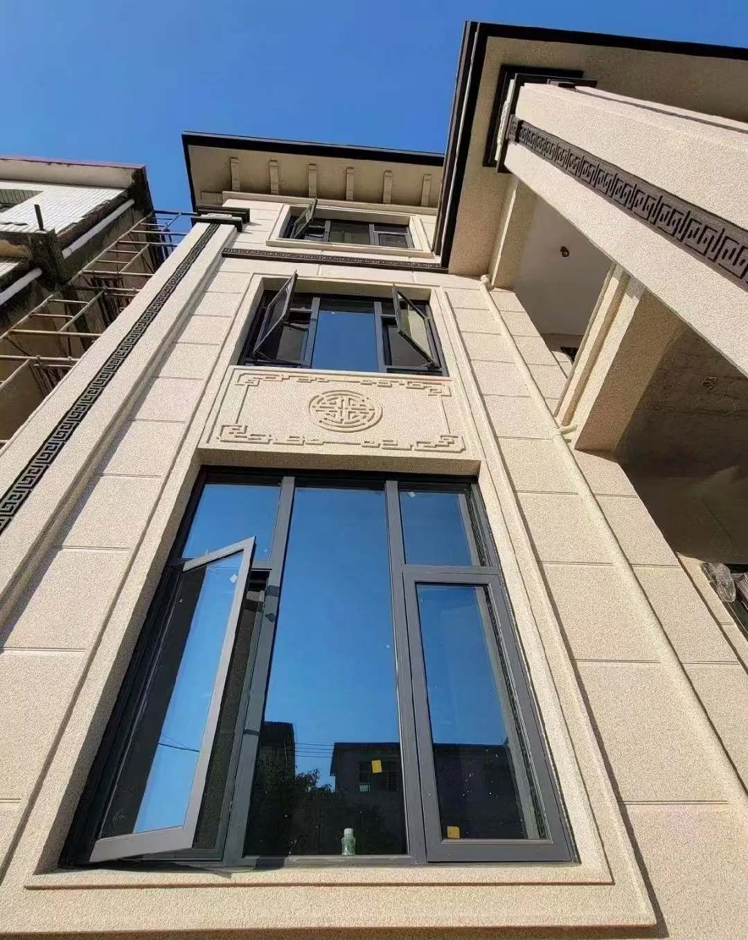 山西 黄金麻荔枝面别墅外墙干挂效果展示